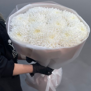 Букет из 11 белых хризантем  в Щелково