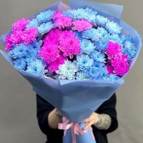 Букет "Матильда" из 15 кустовых хризантем в Щелково