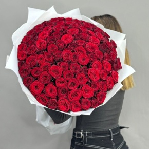 Букет 101 красная роза (60 см) в Щелково