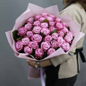 Букет из 35 малиновых роз Меритим (50 см) в Щелково