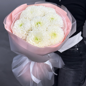 Нежный букет из 7 хризантем Магнум в Щелково