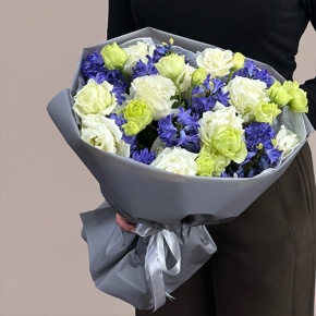 Букет из ароматных гиацинтов и эустом в Щелково
