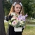 Композиция с георгинами на 1 сентября в белом ящике в Щелково