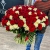 Букет 151 роза красный и белый микс (60 см) в Щелково