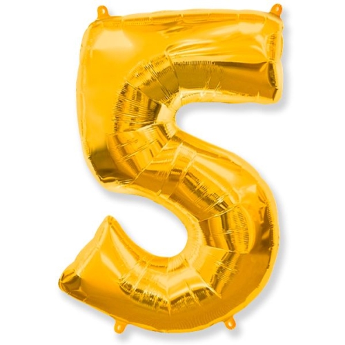 Шар гелиевый цифра 5 (40х102 см) в Щелково