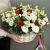 Композиция в корзине "Стелла" из роз, эустом и альстромерий в Щелково