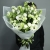 Букет "Грин ти" из кустовых роз, гербер и эустом в Щелково