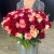 Букет 151 роза красный микс (50 см) в Щелково